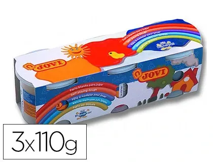 Pâte à modeler jovi box blandiver 1 set de 3 pots assortis 110g — Non classé