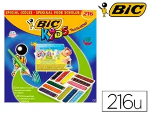 Crayon couleur bic kids tropicolors hexagonal 175mm mine résistante pigmentée coloris vifs coffret scolaire 216 unités —…
