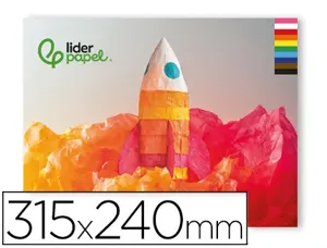 Papier de soie liderpapel 18g/m2 format a4+ 240x315mm coloris assortis bloc 10f — Non classé
