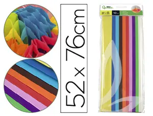 Papier de soie liderpapel 52x76cm 18g/m2 coloris assortis sachet 10f — Non classé
