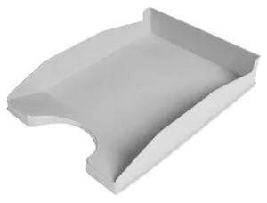 Corbeille à courrier q-connectpolypropylène documents a4+ 240x320mm empilable 350x255x65mm coloris gris opaque — Non classé