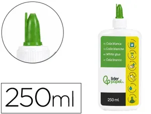 Colle vinylique liderpapel blanche travaux manuels papier autres matériaux rapide adhérence sans solvant pot 250ml — Non…