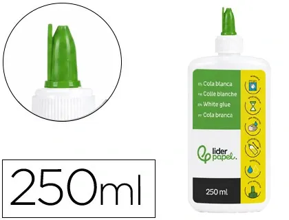 Colle vinylique liderpapel blanche travaux manuels papier autres matériaux rapide adhérence sans solvant pot 250ml — Non…