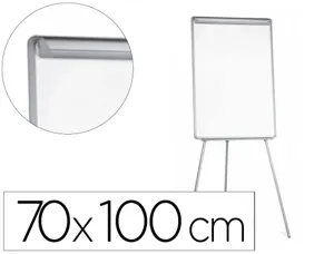 Chevalet conférence q-connect tableau magnétique 85x60cm cadre plastique pince bloc papier auget porte-marqueurs — Non classé