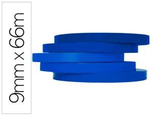 Ruban adhésif q-connect scelleuse sac 9mmx66m coloris bleu — Non classé