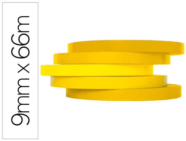 Ruban adhésif q-connect scelleuse sac 9mmx66m coloris jaune — Non classé