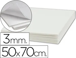 Carton entrecolle liderpapel adhesif 50x70cm epaisseur 3mm unicolore blanc — Non classé