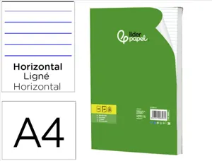 Bloc notes liderpapel ligné a4297x210mm couverture carton   imprimé 250g/m2 80f 60g/m2 — Non classé