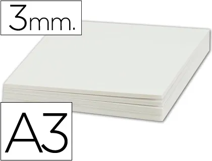 Carton entrecolle liderpapel a3 epaisseur 3mm unicolore    blanc — Non classé