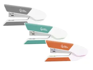 Agrafeuse bureau liderpapel 35x65x130mm 20 feuilles agrafes 26/6 coloris assortis gris    corail turquoise — Non classé