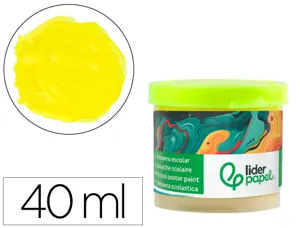 Gouache scolaire liderpapel coloris jaune citron pot 40ml — Non classé