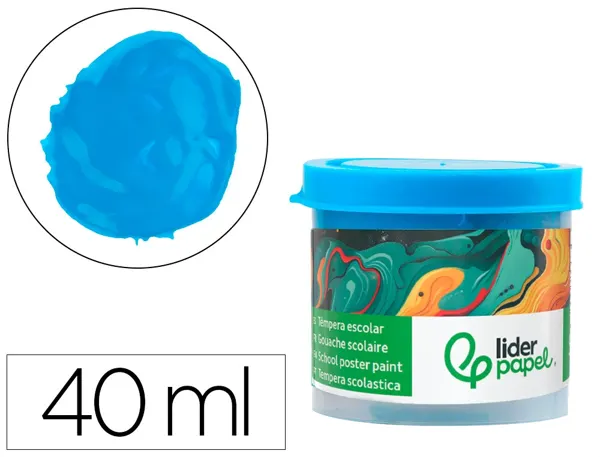 Gouache scolaire liderpapel coloris bleu pot 40ml — Non classé