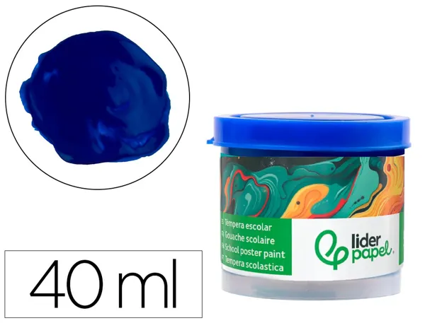 Gouache scolaire liderpapel coloris bleu outremer pot 40ml — Non classé