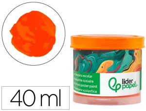 Gouache scolaire liderpapel coloris orange pot 40ml — Non classé