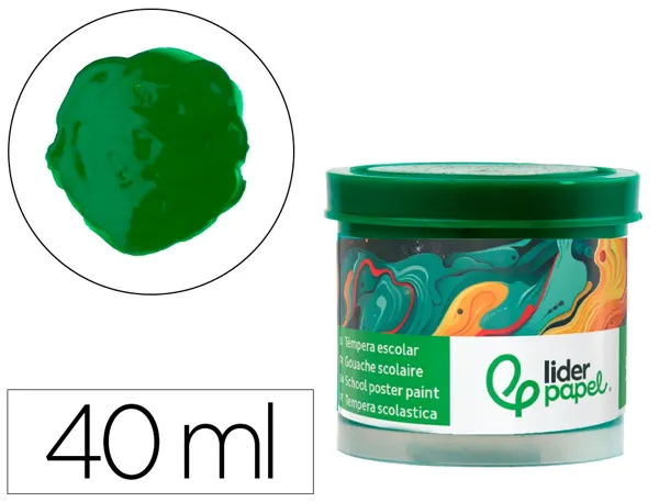 Gouache scolaire liderpapel coloris vert pot 40ml — Non classé