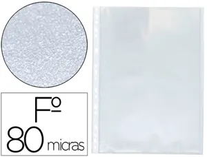 Pochette q-connect polypropylene graine perforee folio 80 mc boite 100 unites — Non classé