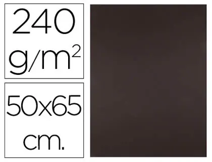 Papier cartonne liderpapel 50x65cm 240gr coloris marron  paquet 25 feuilles — Non classé
