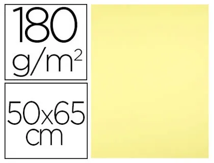 Papier cartonne liderpapel 50x65cm 180gr coloris jaune clair paquet 25 feuilles — Non classé