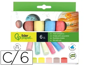 Craie trottoir liderpapel activités créatives scolaires coloris assortis boîte 6 unités — Non classé