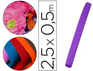 Papier crepon liderpapel rouleau 50cmx2,5m 85gr        coloris violet — Non classé