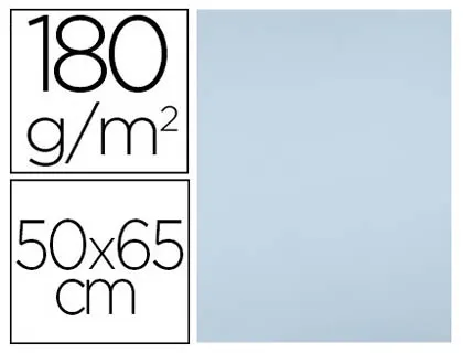 Papier cartonne liderpapel 50x65cm 180gr coloris bleu    paquet 25 feuilles — Non classé