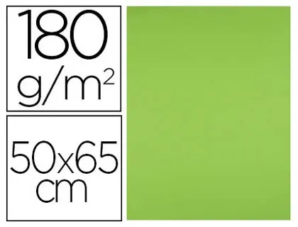 Papier cartonne liderpapel 50x65cm 180gr coloris vert    pistache paquet 25 feuilles — Non classé