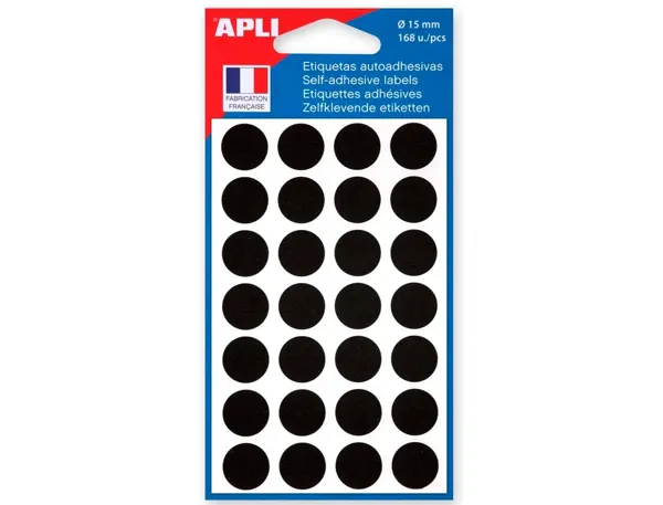 APLI Pastille de signalisation, diamètre: 15 mm, noir — Fournitures — vue 3