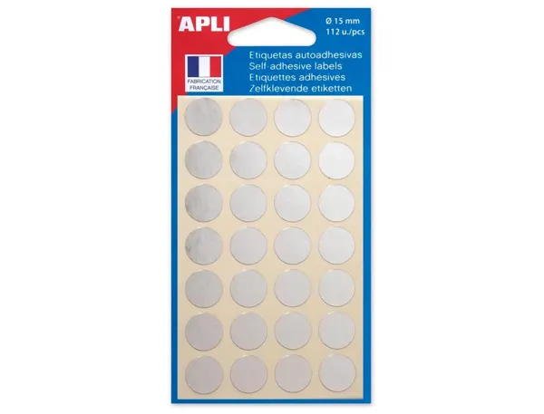 APLI Pastille de signalisation, diamètre: 15 mm, argent — Fournitures — vue 3