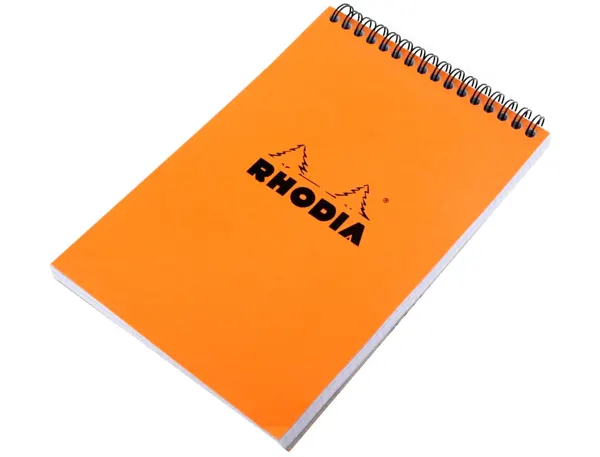 RHODIA Bloc spiralé No. 16, format A5, quadrillé 5x5, orange — Papier, cahier & courrier — vue 3