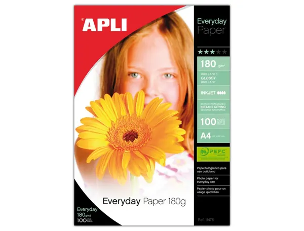 APLI Papier photo everyday, A4, 180 g/m2, brillant — Papier, cahier & courrier — vue 3