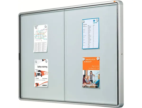 nobo Vitrine, porte coulissante, fond en métal, 27 x A4 — Aménagement d'espace — vue 4