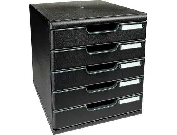 EXACOMPTA Module de classement MODULO A4 ECOBlack, 5 tiroirs — Aménagement d'espace — vue 3