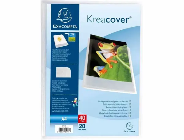 EXACOMPTA Protège-documents Kreacover, A4, PP, cristal — Classement & archivage — vue 3