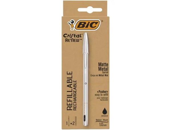BIC Stylo à bille Cristal RE'NEW, noir — Stylos à bille & accessoires — vue 6
