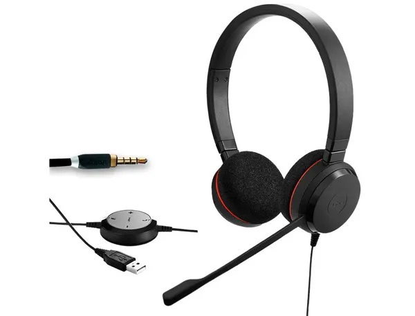 Casque Filaire Jabra Evolve 30 Duo Ms Usb-A Micro Casque Isolation Acoustique — Informatique & bureautique — vue 3