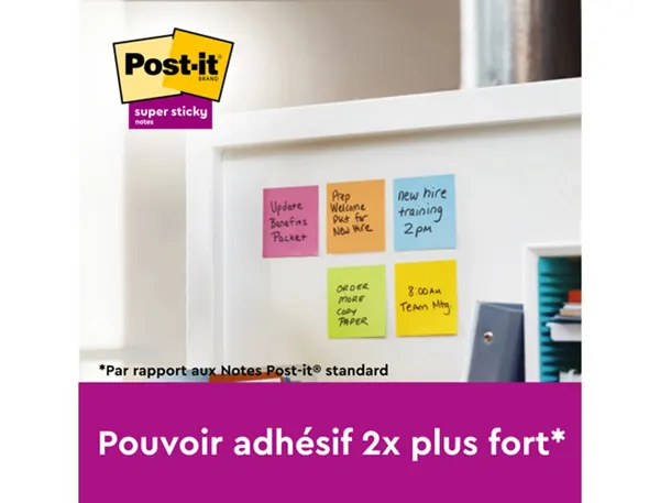 Paquet de 6 blocs notes super sticky post-it  90 feuilles 76 x 127 collection playful — Fournitures — vue 6