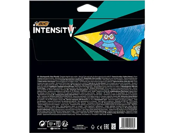 Crayons Couleur Bic Intensity Up Corps Triangulaire Pack De 24 — DESSIN SCOLAIRE ET PROFESSIONNEL — vue 4