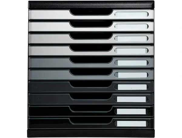 EXACOMPTA Module de classement MODULO A4, 10 tiroirs, gris — Aménagement d'espace — vue 3