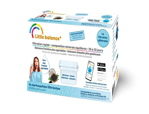 Pack De 6 Cartouches Filtrantes 120l. Chlore 100 L. Calcaire, Little Balance — SERVICES GENERAUX — vue 4