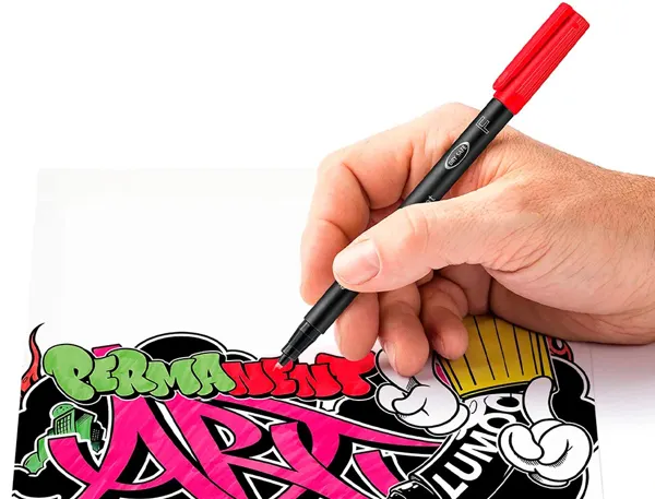 STAEDTLER Marqueur permanent 318F Lumocolor, étui de 10 — Fournitures — vue 5