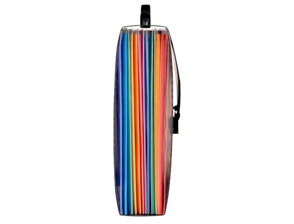 Trieur Valisette Rainbow Class 12 Compartiments Polypropylene A4 38x26x6cm Coloris Noir, VIQUEL — Classement &… — vue 3