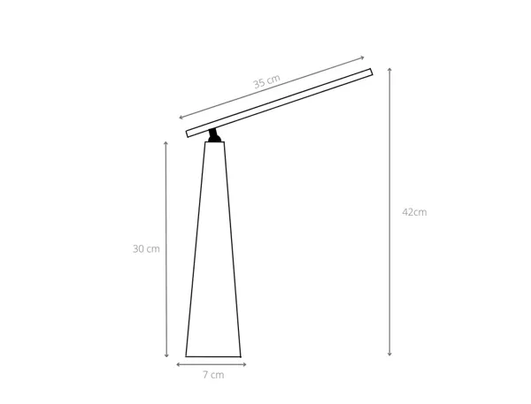 ALBA Lampe de bureau LED rechargeable "LEDTUBE", blanc — Aménagement d'espace — vue 3
