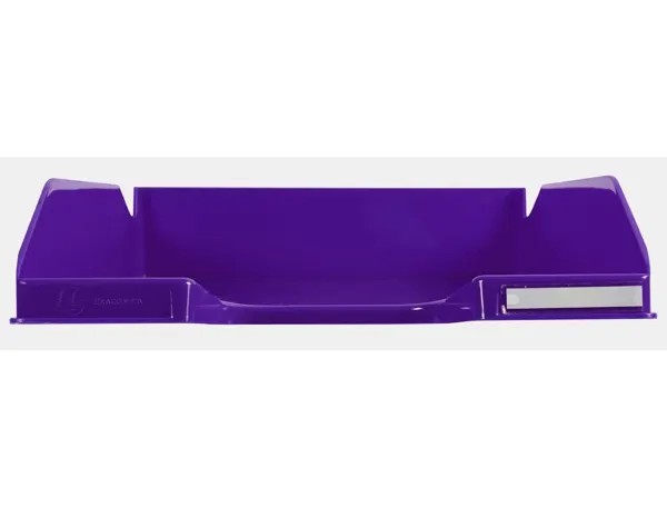 Corbeille Courrier Exacompta Midi-Combo Iderama Superposable Verticale/Escalier Coloris Violet Brillant —… — vue 3