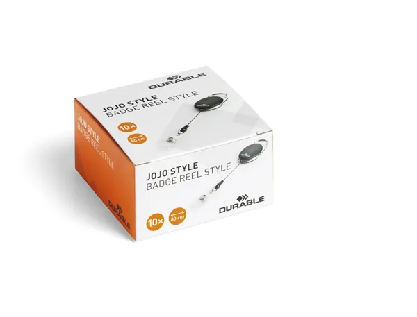 DURABLE Porte-carte avec enrouleur, oval, noir — Badges & accessoires — vue 3
