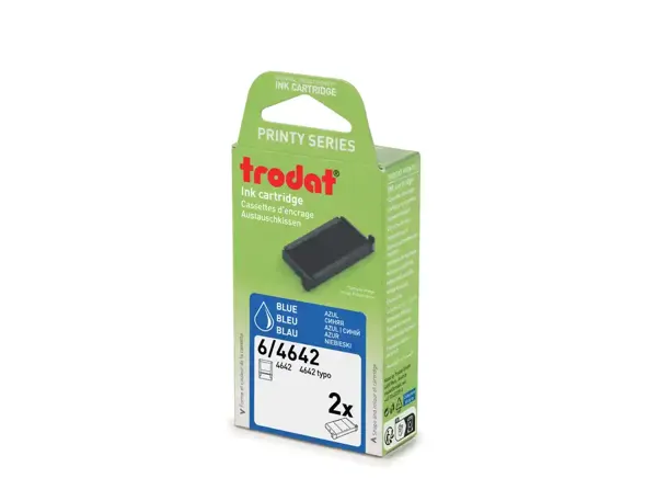 Cassette Encrage Trodat 6/4642 Pour Tampon Encreur Printy Coloris Bleu Pack 2 Unites — Fournitures — vue 3