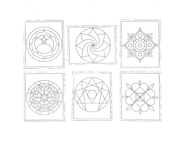 Lot De Cartes Autocollantes Culture Club A Decorer Motifs Mandalas Assortis Format 19x15 cm 6 Unites — Activités… — vue 3