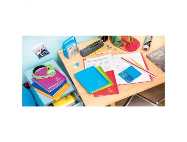 Cahier Pique Clairefontaine Koverbook Couverture Polypropylene 24x32 cm 96 Pages 90g Seyes Coloris Jaune — Cahiers… — vue 5