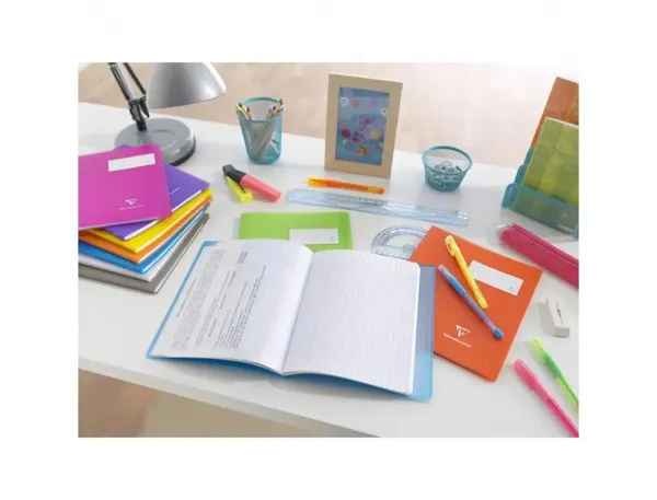 Cahier Pique Clairefontaine Koverbook Couverture Polypropylene 24x32 cm 96 Pages 90g Seyes Coloris Jaune — Cahiers… — vue 6