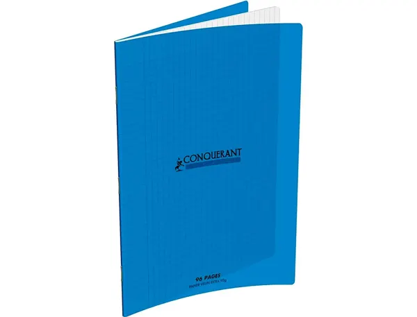 Cahier Piqure Conquerant Couverture Pp Rigide Transparente 21x29,7cm 48p Seyes 90g Coloris Bleu — Papier, cahier &… — vue 3