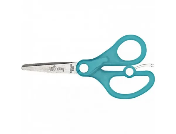 Ciseaux Wonday Pti'fut 13 cm Lames Acier Inox Bouts Ronds Anneaux Asymetriques — Fournitures — vue 3